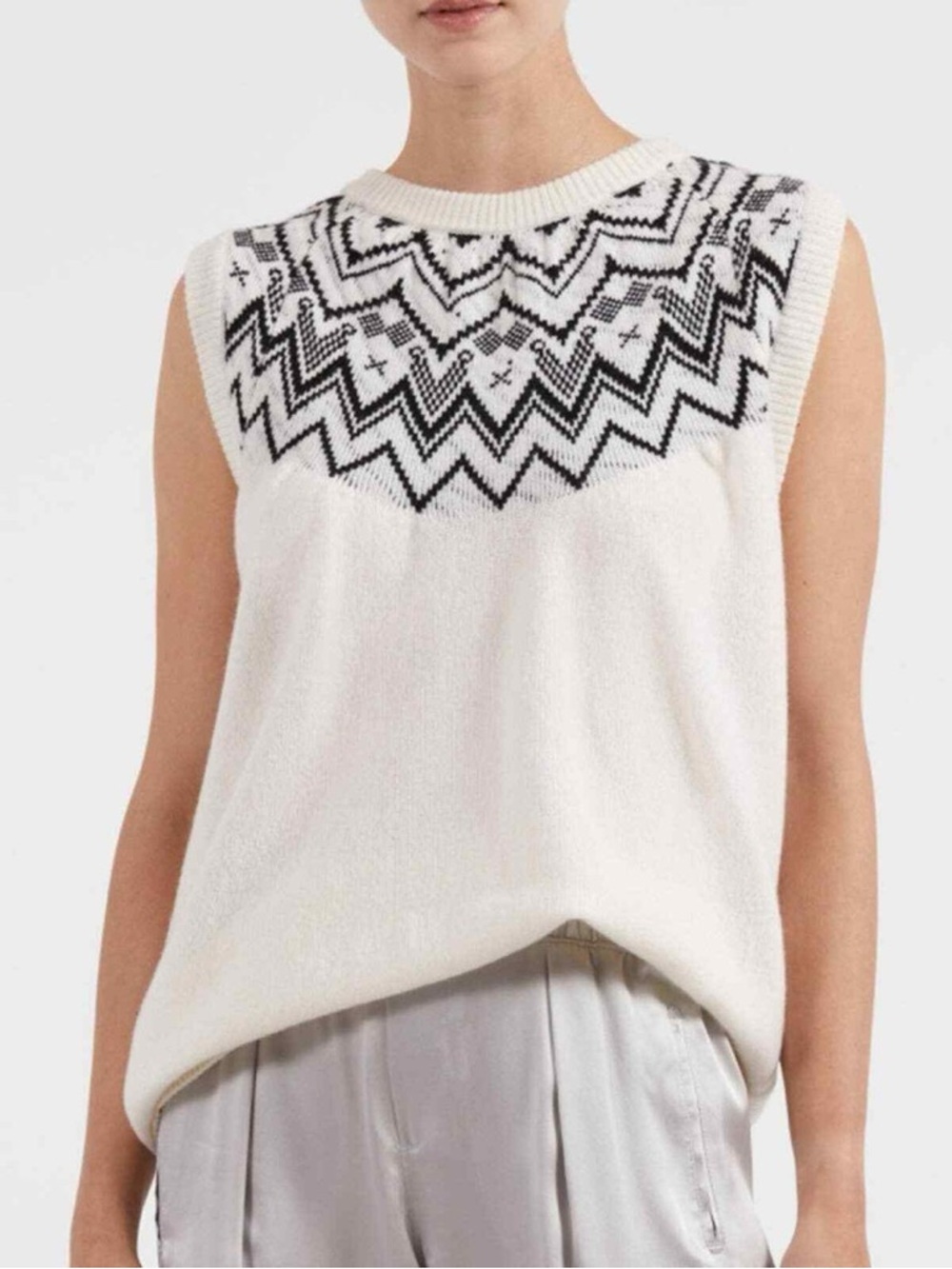 NWT ATM Anthony Thomas Melillo Fair Isle Wool Sweater Vest Small